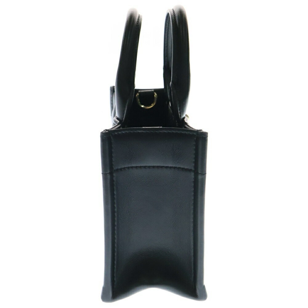Christian Dior Book Tote Cannage Leather Handbag Shoulder Bag Black - Picture 3 of 6